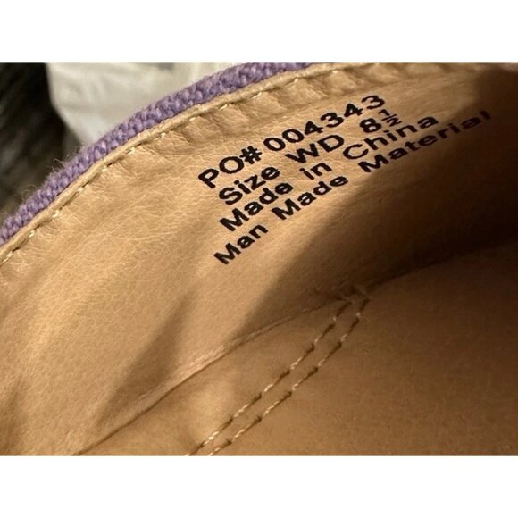 Journee Collection Ashlyn Wedge Sandal Women’s 8.5 WIDE Purple Runs 1/2 Size Lg - Picture 5 of 12